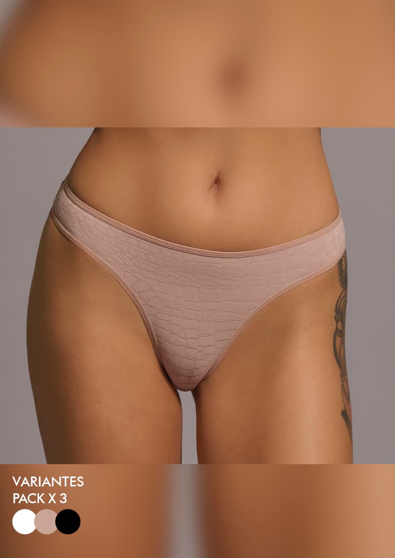 Vedetina jackard mesh Pack x3 Jennifer