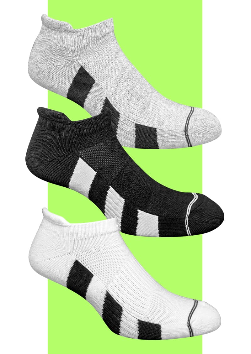 Soquetes deportivos hombre MK Sport negro algodón textura tejida vista frontal - Marcela Koury