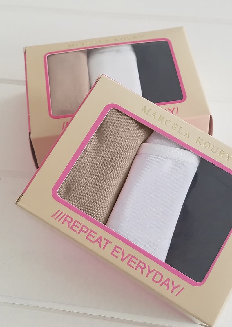 Pack x3 colaless microfibra everyday blanco negro nougat vista completa - Marcela Koury