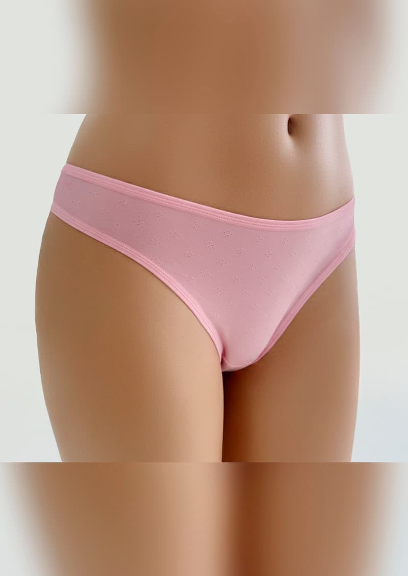 Pack x2 colaless rosa bebé vista frontal algodón lycra y microfibra Intimilu - Marcela Koury